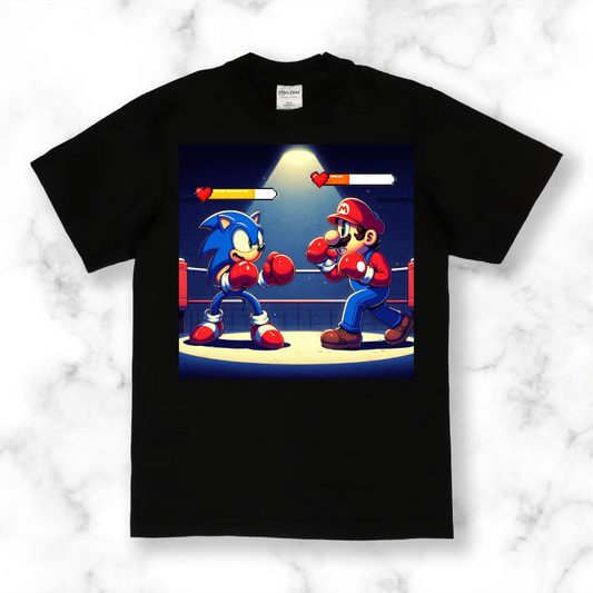 Sonic Boxing Super Mario Tee